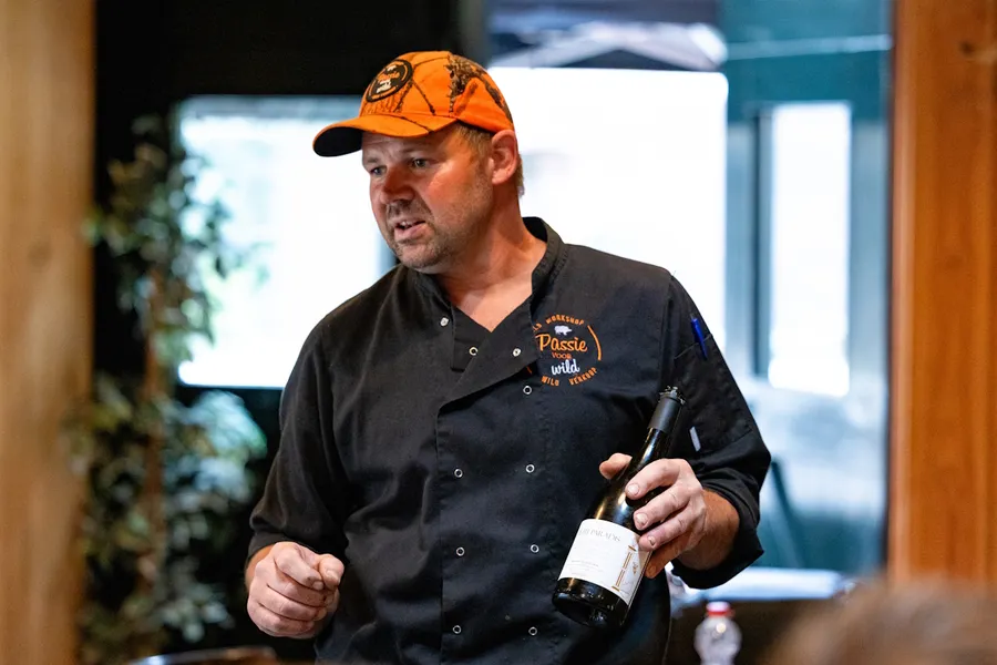 Five-course game dinner including matching wines