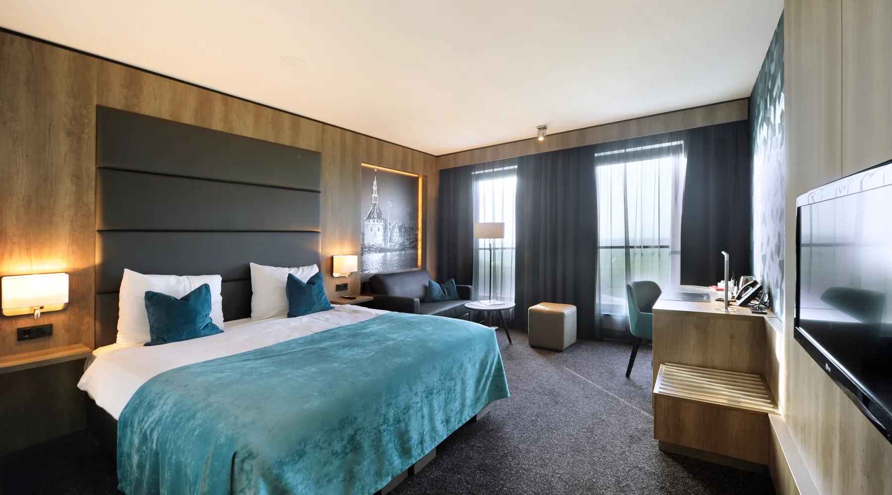 Comfortabele kamer met zithoek en koffie faciliteiten
