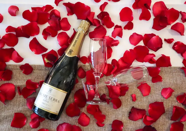 Rose petals and Cava Hotel Veenendaal