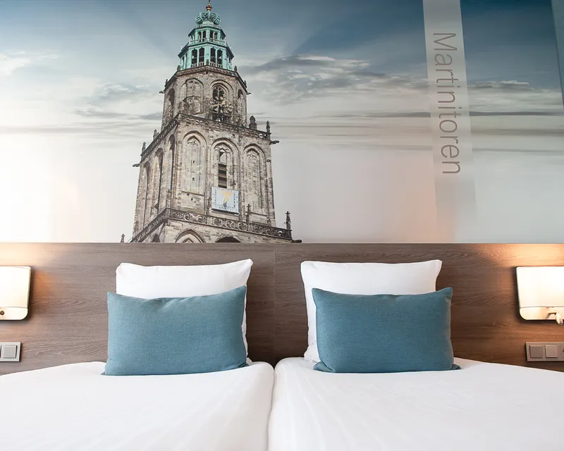Bett Comfortzimmer Hotel Groningen-Hoogkerk
