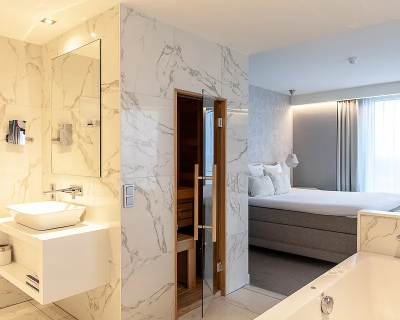 Badezimmer Wellness Suite White Hotel Groningen-Hoogkerk