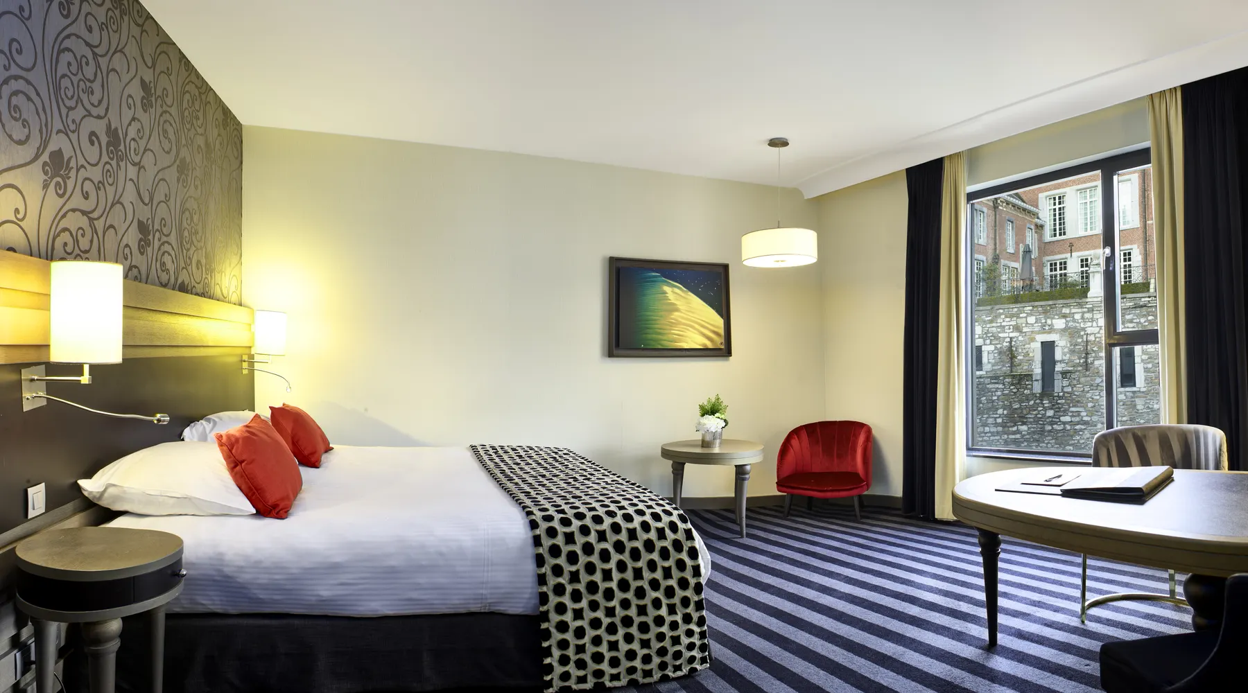 Chambre Classic King avec vue sur le jardin au Van der Valk Hôtel Sélys Liège