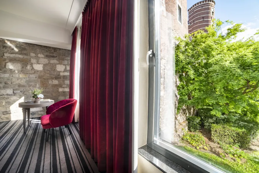 Vue depuis la Suite Deluxe à l’hôtel Liège Sélys
