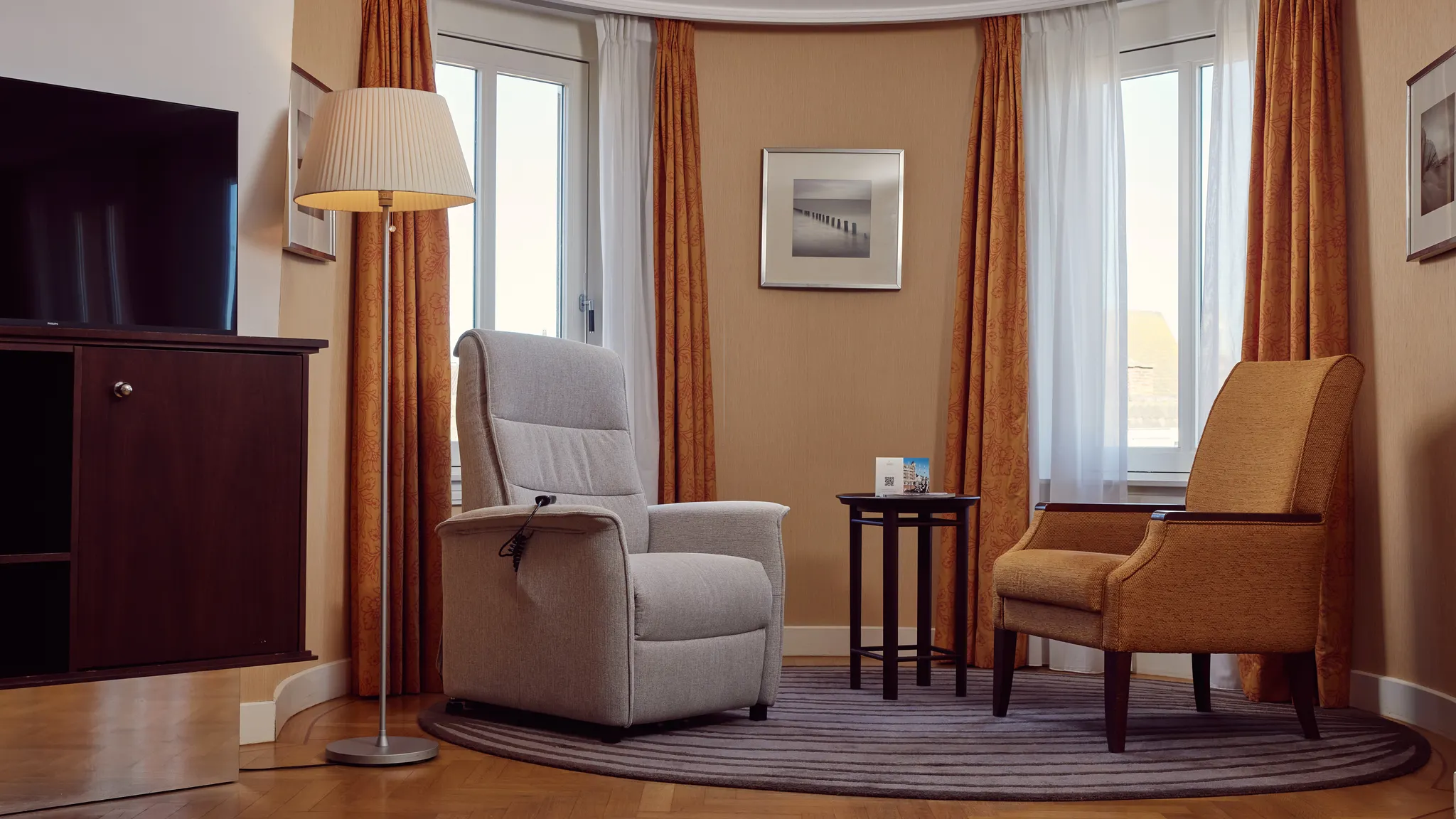 Slaapgedeelte van de mindervalide kamer