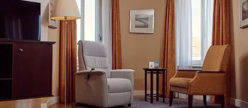Slaapgedeelte van de mindervalide kamer