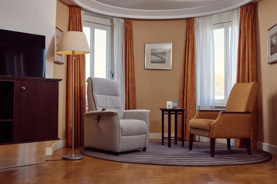 Slaapgedeelte van de mindervalide kamer