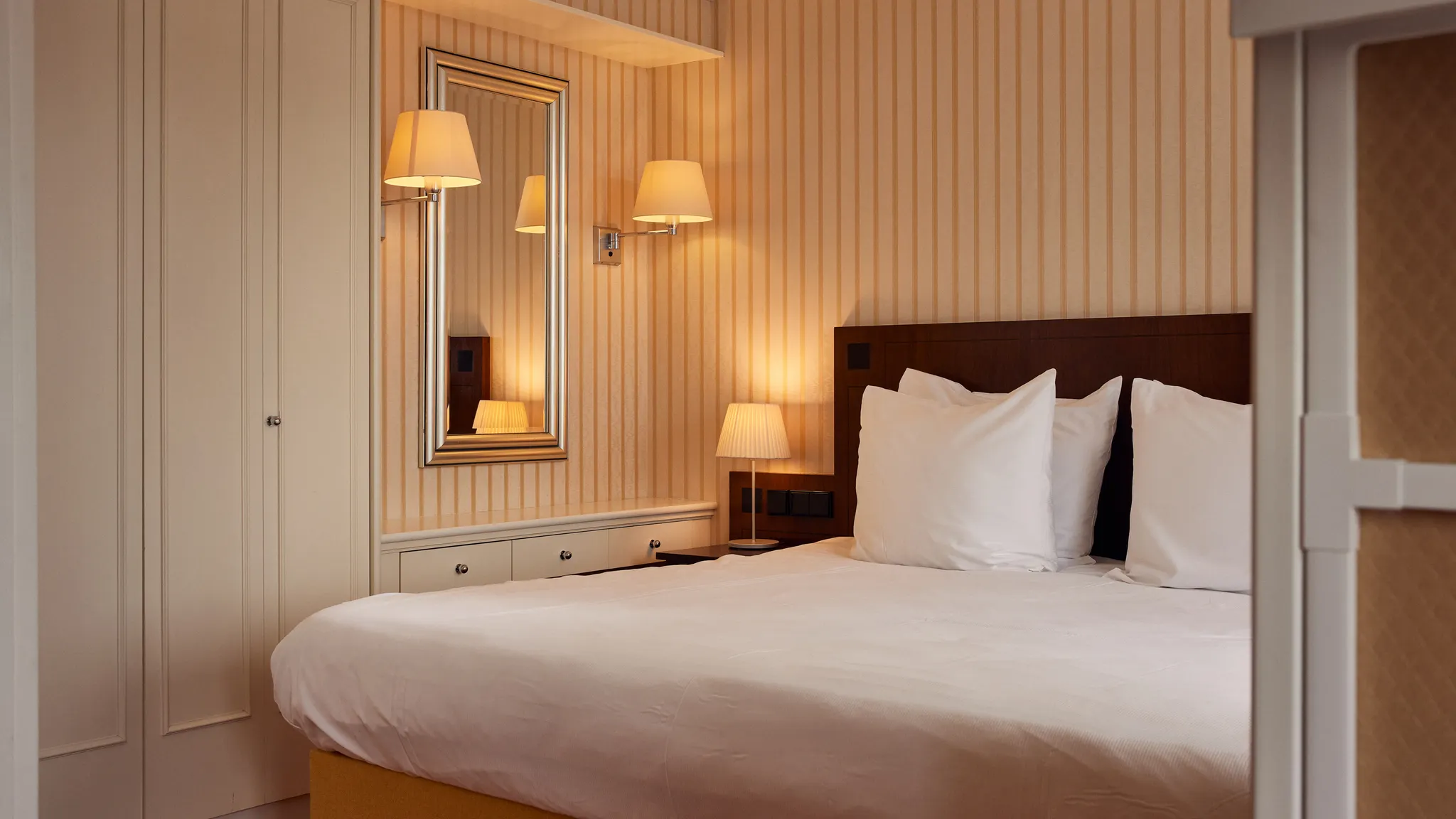Slaapgedeelte in een superior kamer