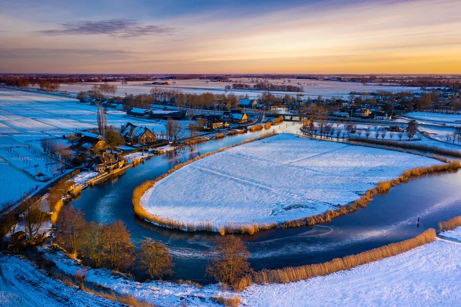Winterlandschap in de omgeving van Gorinchem
