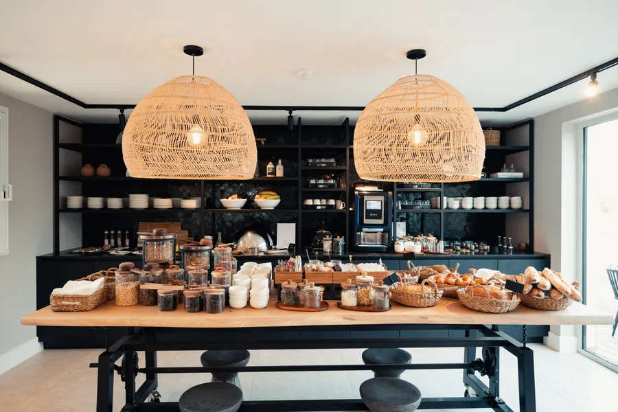 Breakfast buffet at the Bloom Hotel