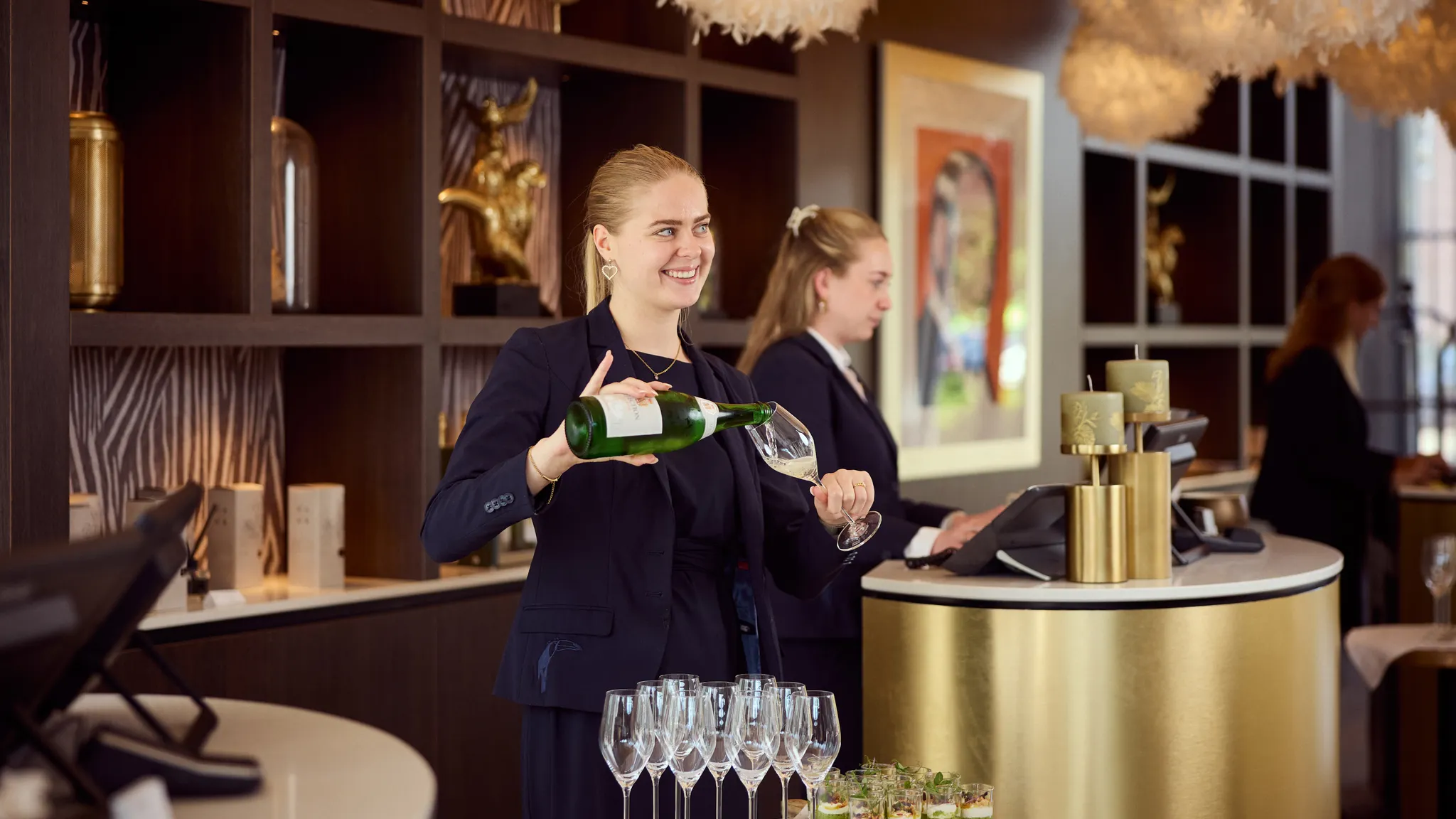 Check-in an der Rezeption