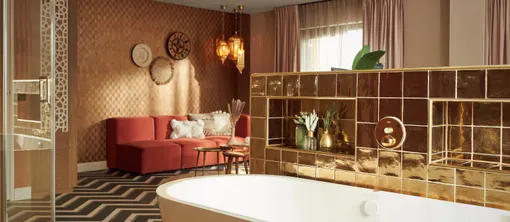 Marrakech suite bath and bed