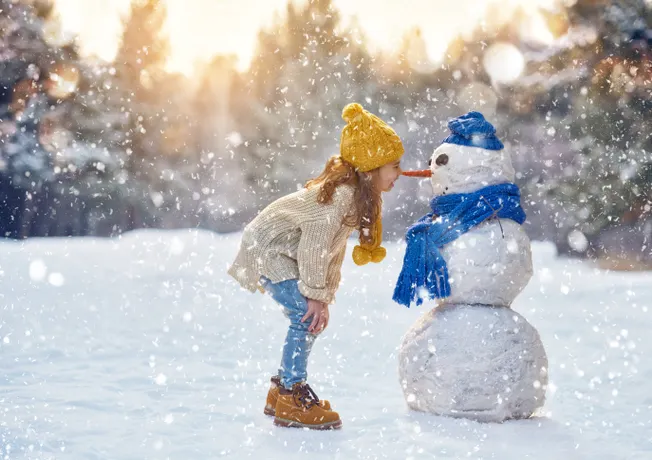 Girl in the snow