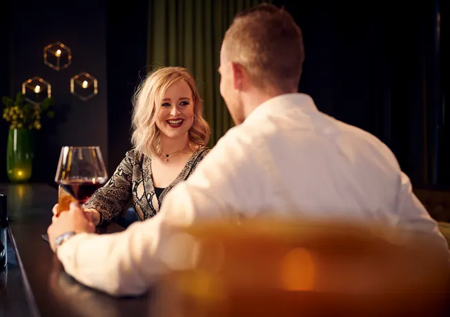 Couple enjoying a drink