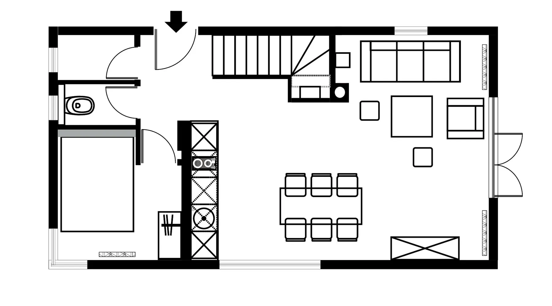 Plattegrond beneden