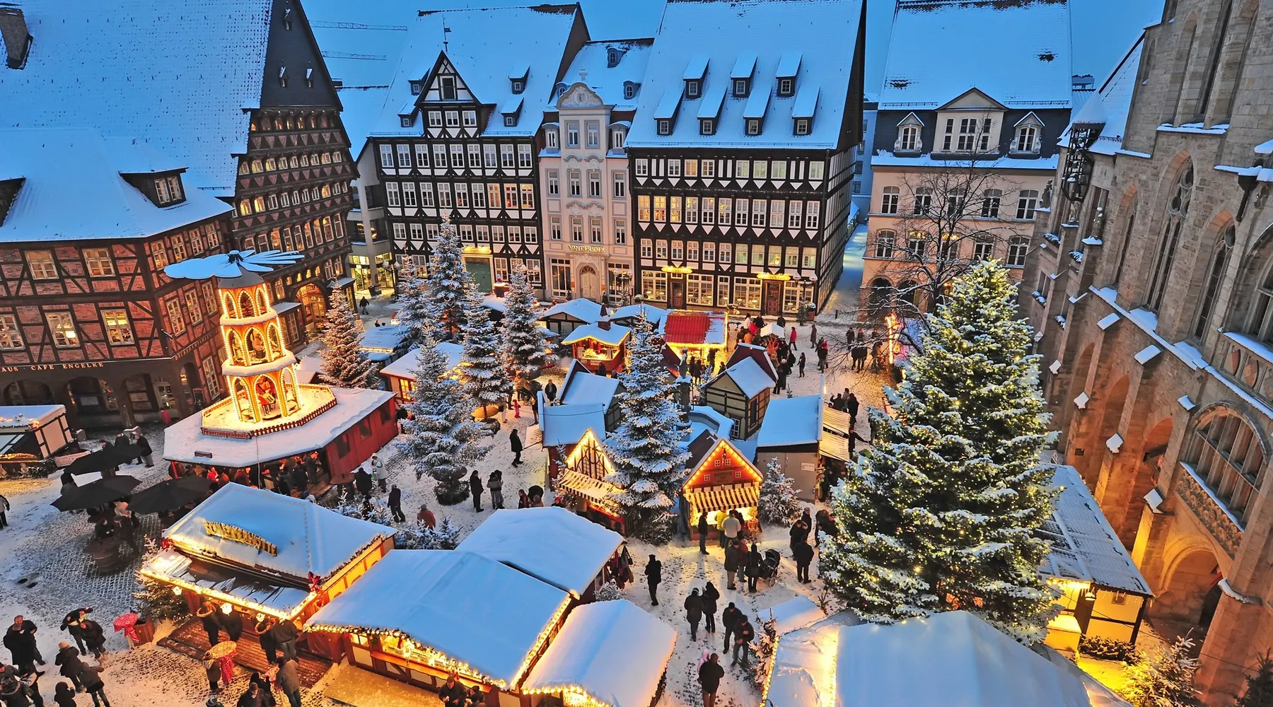 The view of the Christmas market from one of our rooms