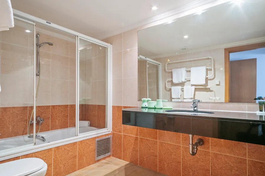 Salle de bain avec baignoire
