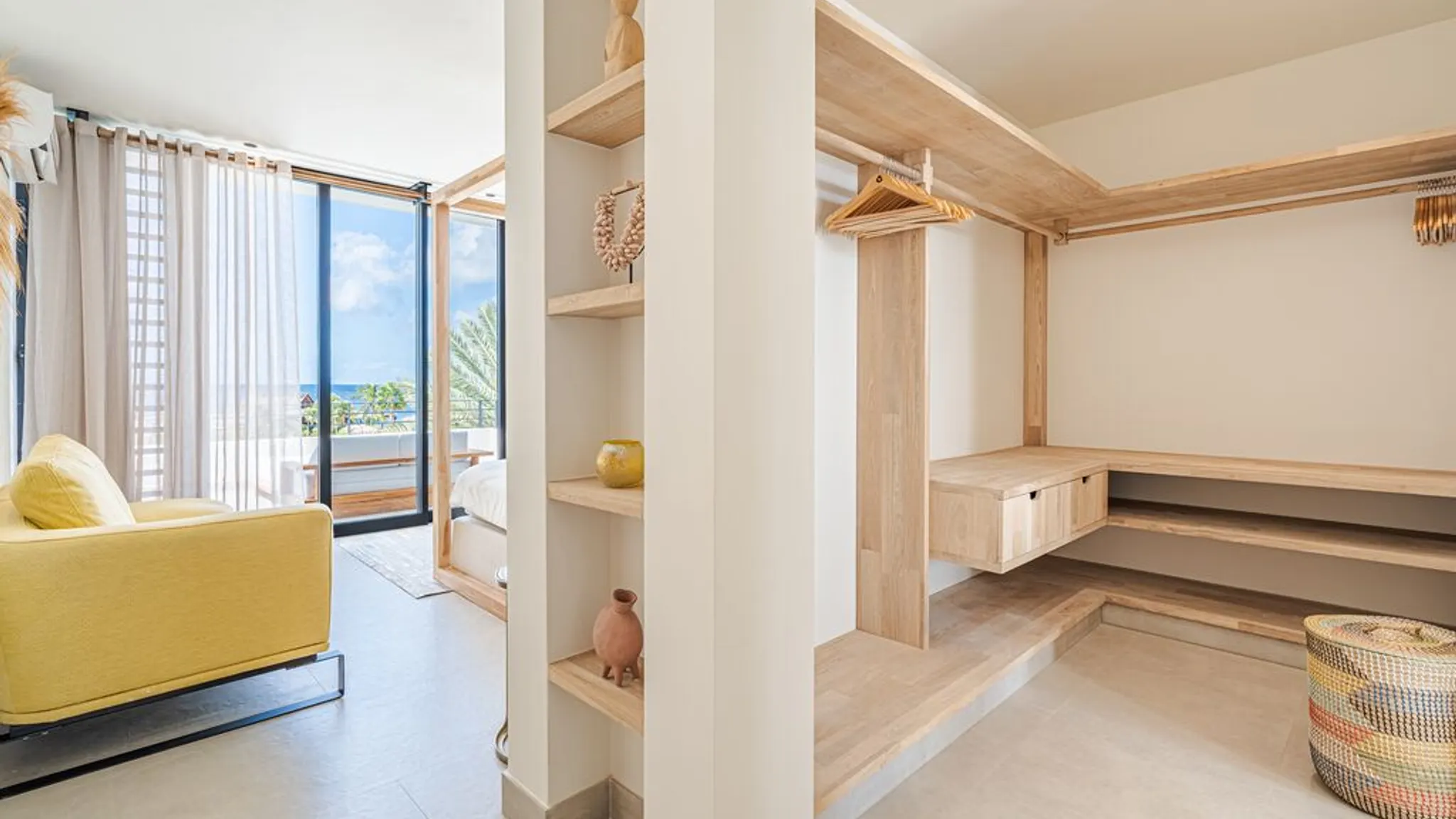 walk-in closet penthouse laguna view
