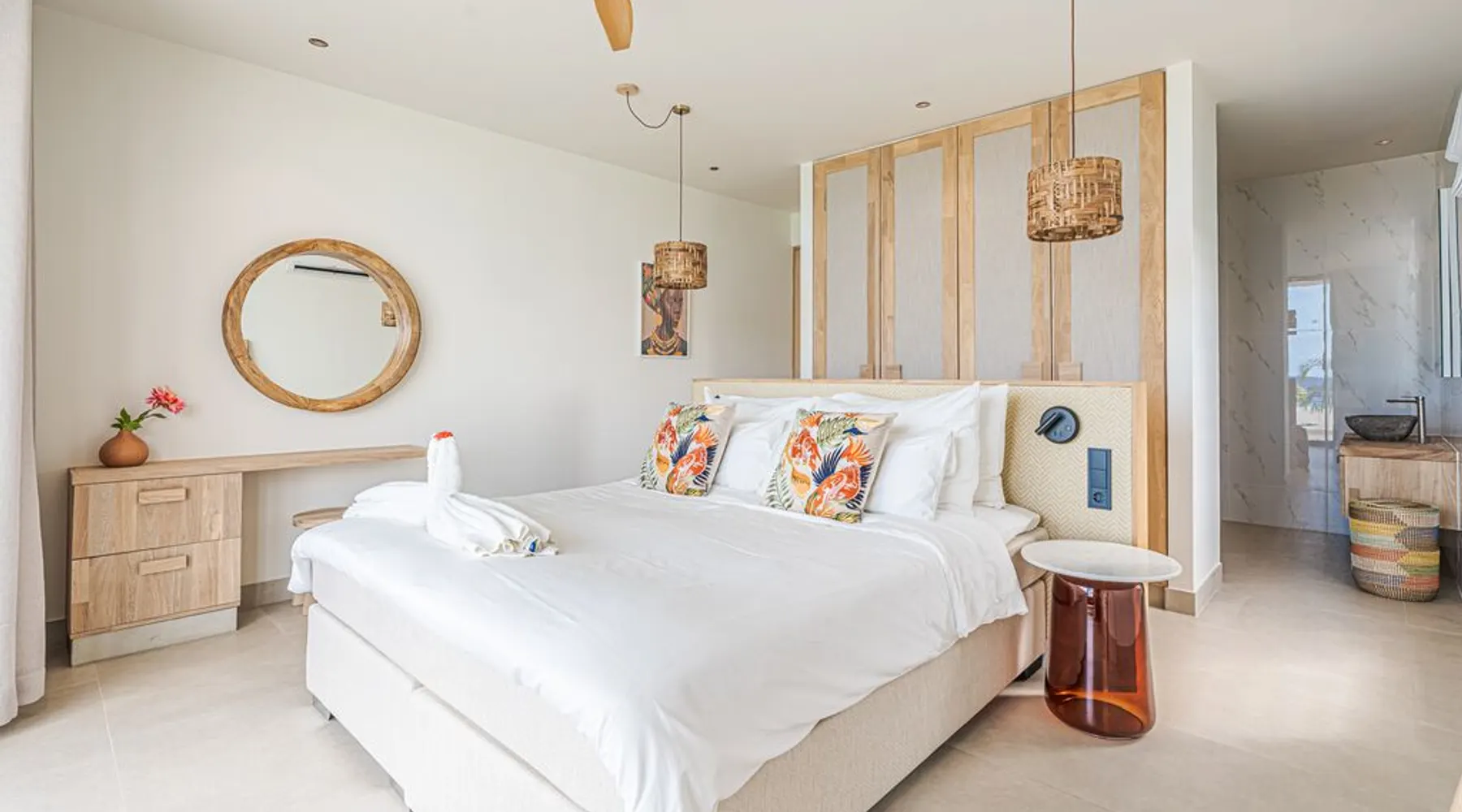 Master bedroom penthouse laguna view