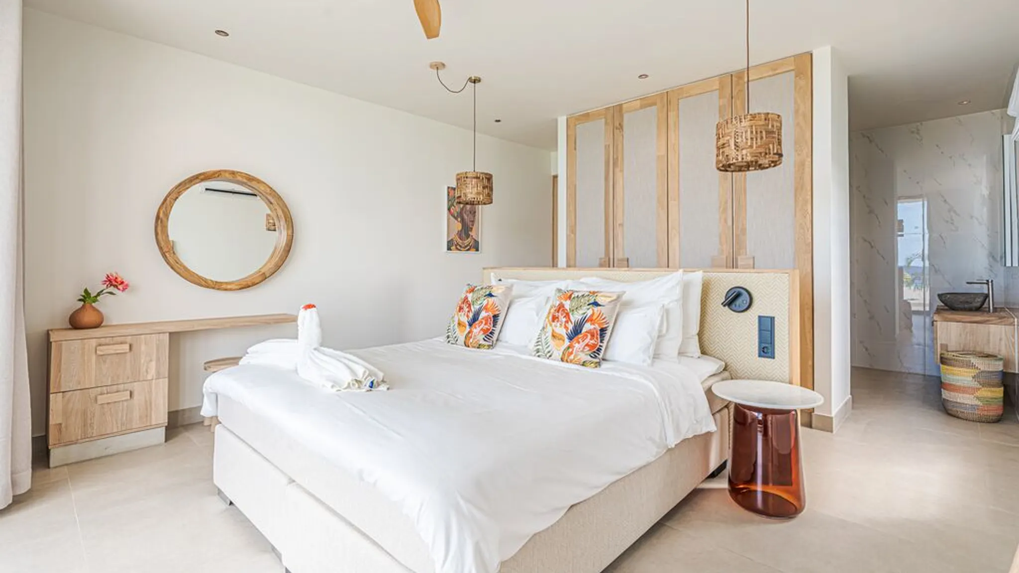 Master bedroom penthouse laguna view